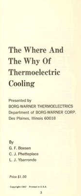 thermoelectric cooling