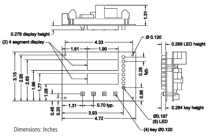 TC-4300 dimensions