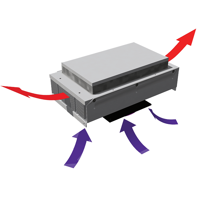 AHP-400CP, AHP-500CP Series air flow pattern