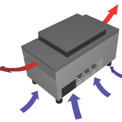 AHP-401CP, 451CP Series air flow pattern