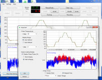 tecaLOG strip chart set up window