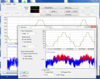 tecaLOG strip chart set up window
